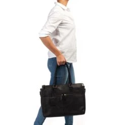 Burkely Antique Avery Laptopbag 15.6" Black -Mode Tassen Winkel image 10003