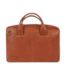Plevier Structure Gherkin Leren Laptoptas 1-vak 15,6'' Cognac