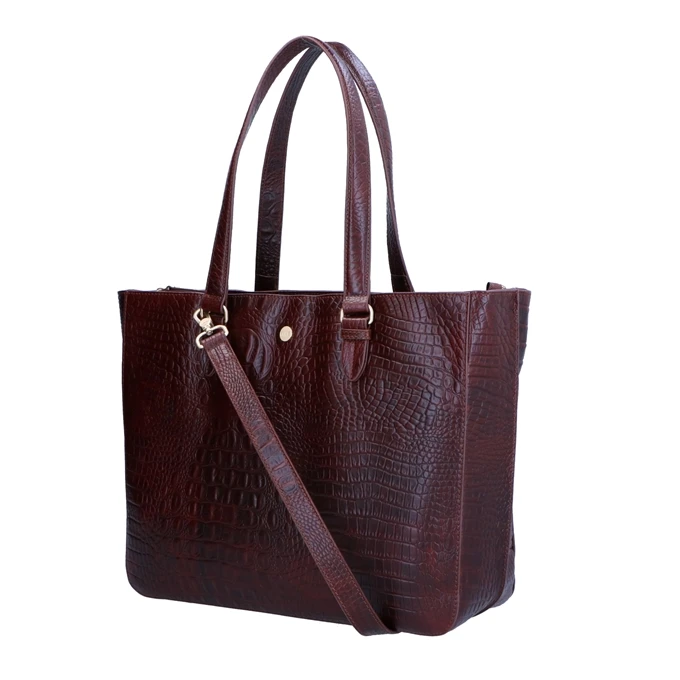 FMME. Caithy 15.6 Workingbag Croco Brown 4 FMME. Caithy 15.6 Workingbag Croco Brown - Afbeelding 4