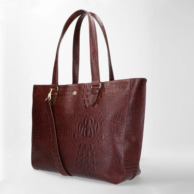 FMME. Caithy 15.6 Workingbag Croco Brown 10 FMME. Caithy 15.6 Workingbag Croco Brown - Afbeelding 10