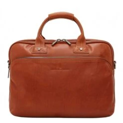 Castelijn & Beerens Firenze Business Laptoptas 15.6" 3 Vaks Licht Bruin