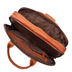 Castelijn & Beerens Firenze Business Laptoptas 15.6" 3 Vaks Licht Bruin -Mode Tassen Winkel image 10141