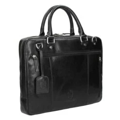 Leonhard Heyden Cambridge 1 Compartment Briefcase S Black -Mode Tassen Winkel image 10144