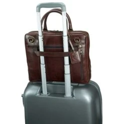 Leonhard Heyden Cambridge 1 Compartment Briefcase S Black -Mode Tassen Winkel image 10146