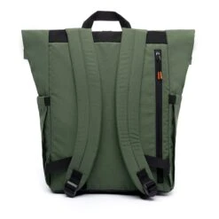 Lefrik Lars Roll Backpack Vandra Dark Sage Ripstop -Mode Tassen Winkel image 10529