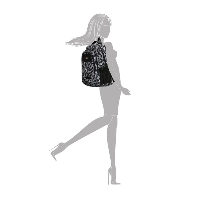 Enrico Benetti Santa Cruz 17.3'' Laptop Rugtas Black Grey 2 Enrico Benetti Santa Cruz 17.3'' Laptop Rugtas Black Grey - Afbeelding 2