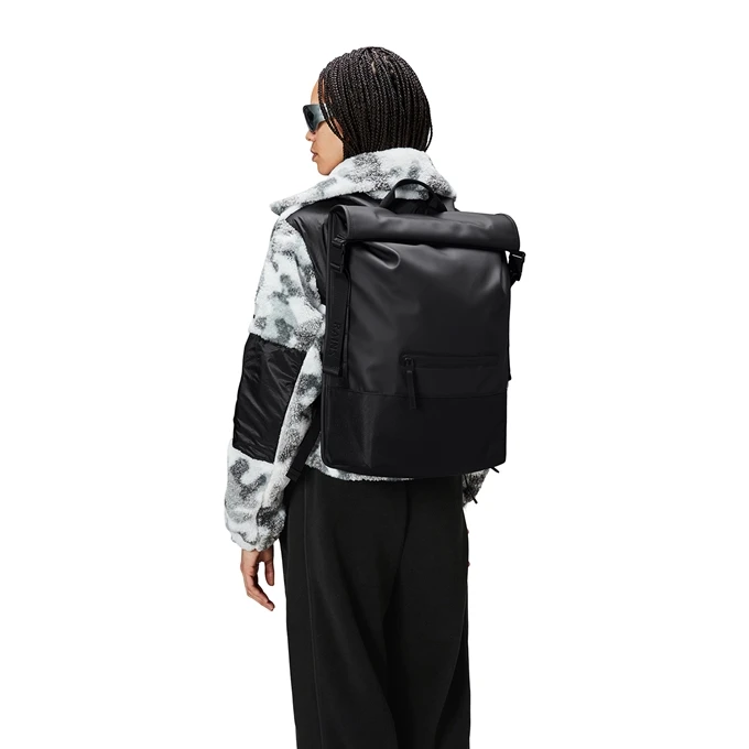 Rains Trail Rolltop Backpack W3 Black 3 Rains Trail Rolltop Backpack W3 Black - Afbeelding 3