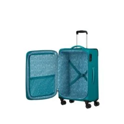 American Tourister Pulsonic Spinner 68 EXP Stone Teal -Mode Tassen Winkel image 1143