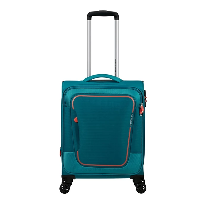 American Tourister Pulsonic Spinner 55 EXP Stone Teal 1 American Tourister Pulsonic Spinner 55 EXP Stone Teal