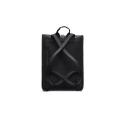 Rains Rolltop Rucksack Mini W3 Black -Mode Tassen Winkel image 12778