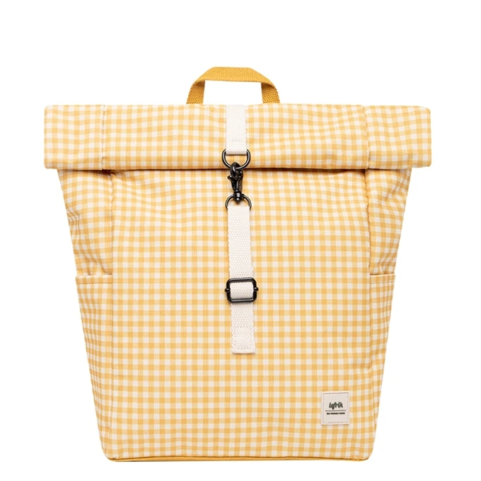 Lefrik Roll Mini Backpack Printed Vichy Mustard 1 Lefrik Roll Mini Backpack Printed Vichy Mustard