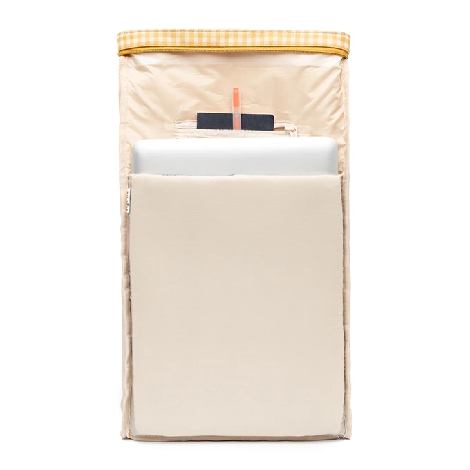 Lefrik Roll Mini Backpack Printed Vichy Mustard 5 Lefrik Roll Mini Backpack Printed Vichy Mustard - Afbeelding 5