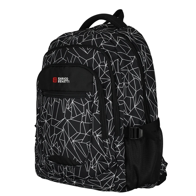 Enrico Benetti Santa Cruz 17.3" Laptop Rugtas Zwart Wit 3 Enrico Benetti Santa Cruz 17.3" Laptop Rugtas Zwart Wit - Afbeelding 3