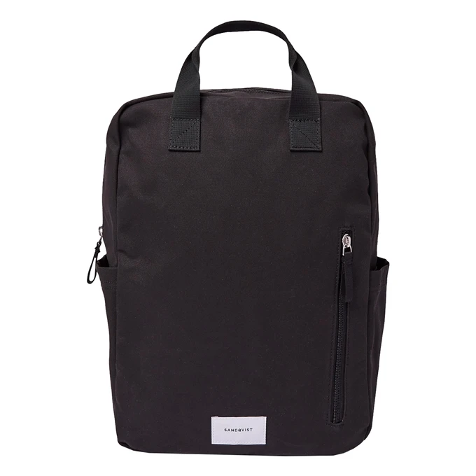Sandqvist Knut Backpack II Black With Black Webbing 1 Sandqvist Knut Backpack II Black With Black Webbing