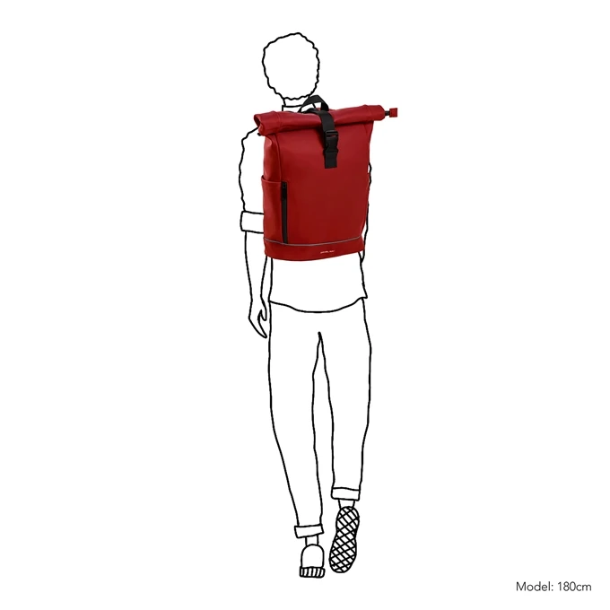 Daniel Ray Highlands Waterafstotende Laptop Backpack 15.6'' M Red 2 Daniel Ray Highlands Waterafstotende Laptop Backpack 15.6'' M Red - Afbeelding 2