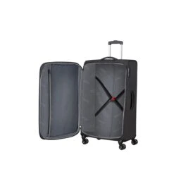 American Tourister Hyperspeed Spinner 80 TSA Exp Jet Black -Mode Tassen Winkel image 1416