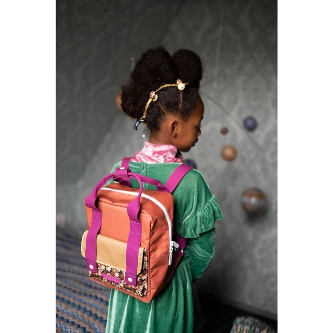 Sticky Lemon Golden Backpack Small Jeronicus Brown Flowerfield Pink 2 Sticky Lemon Golden Backpack Small Jeronicus Brown Flowerfield Pink - Afbeelding 2