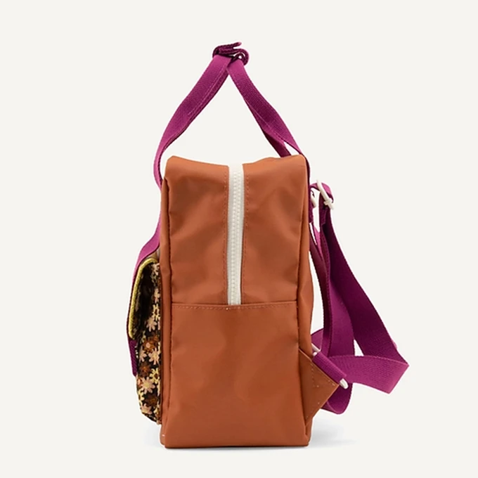 Sticky Lemon Golden Backpack Small Jeronicus Brown Flowerfield Pink 4 Sticky Lemon Golden Backpack Small Jeronicus Brown Flowerfield Pink - Afbeelding 4