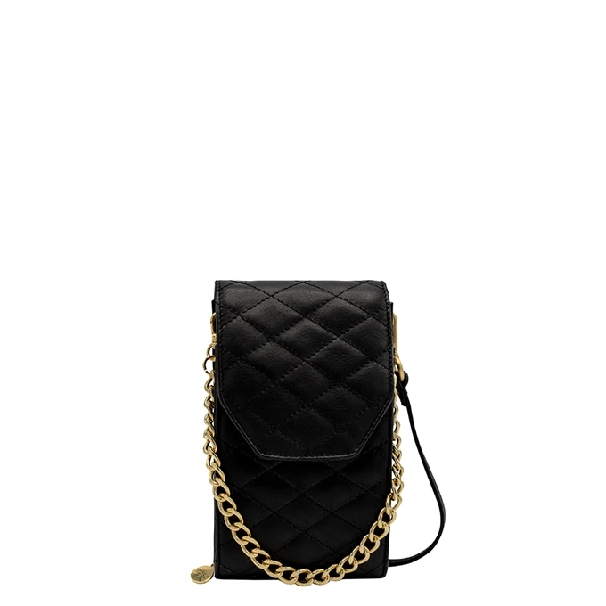 MÔSZ Phone-bag Large Quilted Shiny Light Gold Black 1 MÔSZ Phone-bag Large Quilted Shiny Light Gold Black