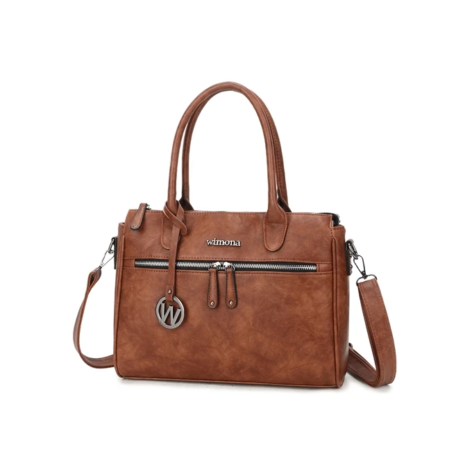 Wimona Bambina Schoudertas Cognac 2 Wimona Bambina Schoudertas Cognac - Afbeelding 2