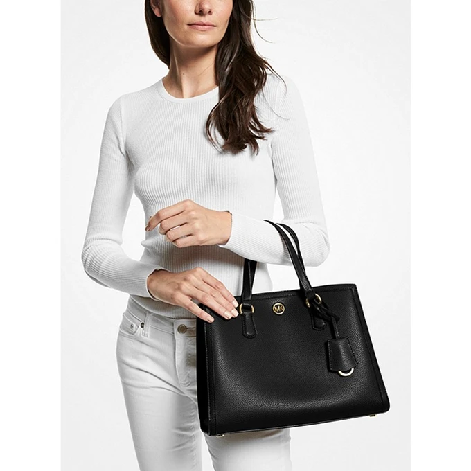 Michael Kors Chantal Md Satchel Black 2 Michael Kors Chantal Md Satchel Black - Afbeelding 2