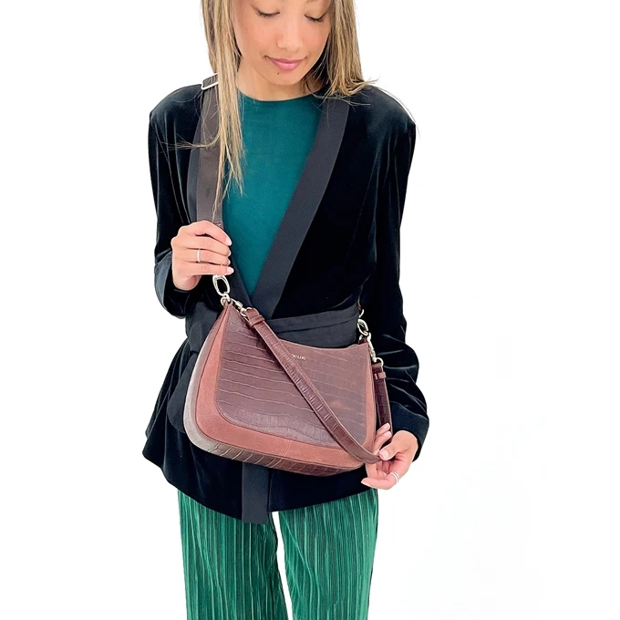 LouLou Essentiels 103Bag Classy Croc Cacao 3 LouLou Essentiels 103Bag Classy Croc Cacao - Afbeelding 3