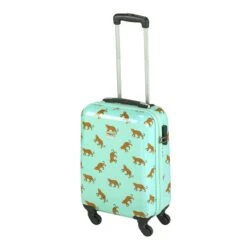 Princess Traveller Trendy Animal Leopard Cabin Trolley S Mint