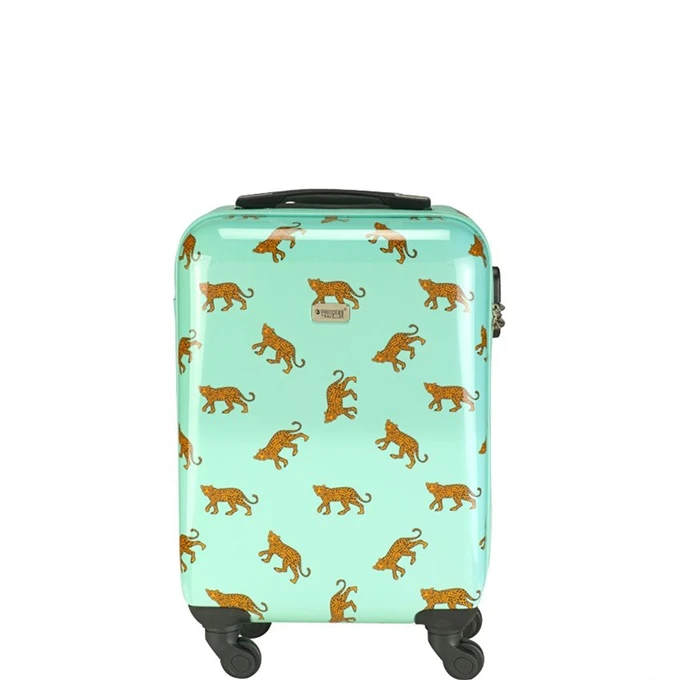 Princess Traveller Trendy Animal Leopard Cabin Trolley S Mint 2 Princess Traveller Trendy Animal Leopard Cabin Trolley S Mint - Afbeelding 2