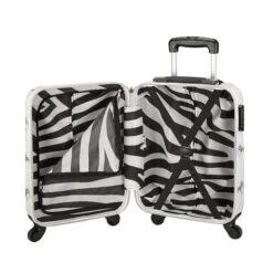 Princess Traveller Trendy Animal Zebra Cabin Trolley S White -Mode Tassen Winkel image 1599