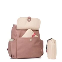 Babymel Robyn Convertible Backpack Faux Leather Dusty Pink -Mode Tassen Winkel image 16759