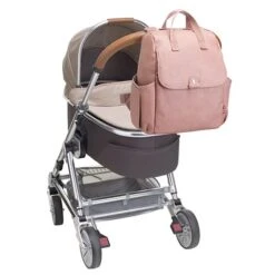 Babymel Robyn Convertible Backpack Faux Leather Dusty Pink -Mode Tassen Winkel image 16763