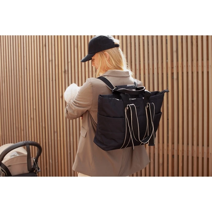 Babymel Sammi Eco Quilt Shopper Luiertas Black 2 Babymel Sammi Eco Quilt Shopper Luiertas Black - Afbeelding 2