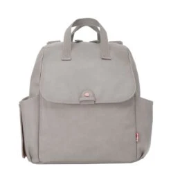 Babymel Robyn Convertible Backpack Faux Leather Pale Grey