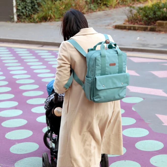 Babymel Georgi Convertible Backpack Aqua 2 Babymel Georgi Convertible Backpack Aqua - Afbeelding 2