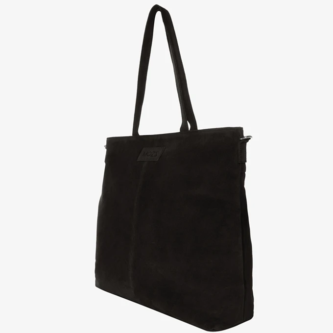 Mozz Momsbag Shopper Suede Black 2 Mozz Momsbag Shopper Suede Black - Afbeelding 2