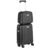 CarryOn Skyhopper 4 Wiel Trolley 55 + Beautycase Set Black