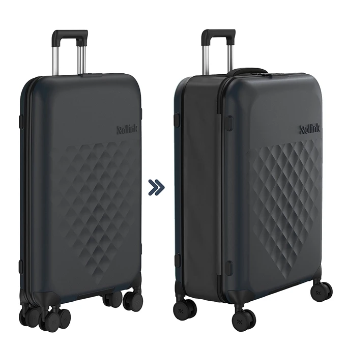 Rollink Vega 360 Opvouwbare Large Koffer 4w Black 1 Rollink Vega 360 Opvouwbare Large Koffer 4w Black