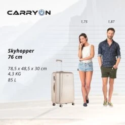 CarryOn Skyhopper 4-Delige Kofferset Beautycase/S/M/L Champagne -Mode Tassen Winkel image 1990
