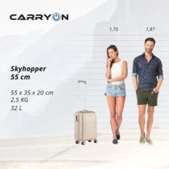 CarryOn Skyhopper 4-Delige Kofferset Beautycase/S/M/L Champagne -Mode Tassen Winkel image 1994