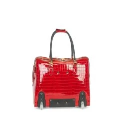 Olivia Lauren Alice Business Trolley Croco Rood -Mode Tassen Winkel image 2398