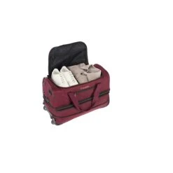 Travelite Basics Wheeled Duffle 55 Expandable Dark Red -Mode Tassen Winkel image 2425