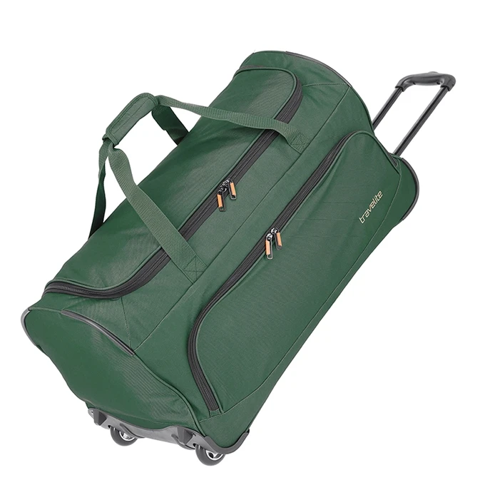 Travelite Basics Fresh Trolley Travel Bag 71 Dark Green 1 Travelite Basics Fresh Trolley Travel Bag 71 Dark Green