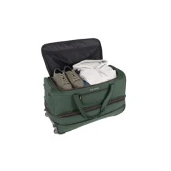 Travelite Basics Wheeled Duffle 70 Expandable Dark Green -Mode Tassen Winkel image 2594