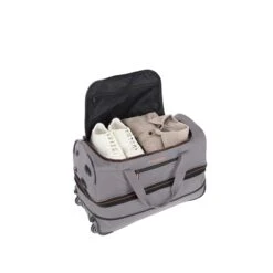 Travelite Basics Wheeled Duffle 55 Expandable Grey -Mode Tassen Winkel image 2979