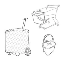 Reisenthel Shopping Carrycruiser Rhombus Midnight Gold -Mode Tassen Winkel image 3083