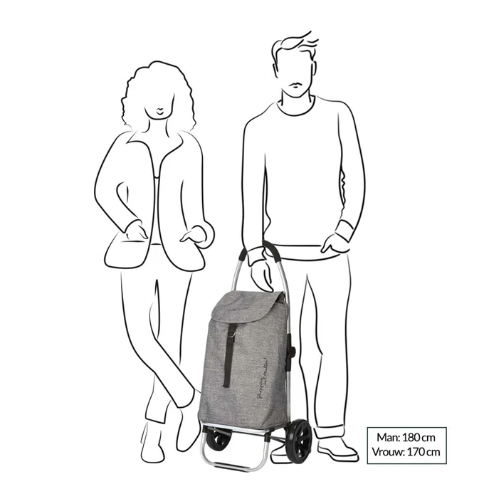 Playmarket Go Two Compact Boodschappentrolley Red 2 Playmarket Go Two Compact Boodschappentrolley Red - Afbeelding 2