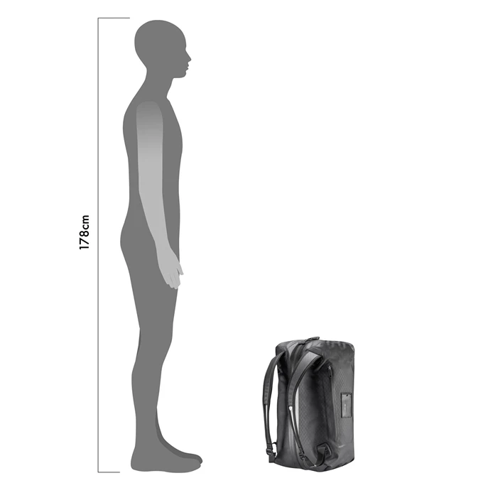 Ortlieb Metrosphere Duffle 40L Black-embossed 2 Ortlieb Metrosphere Duffle 40L Black-embossed - Afbeelding 2