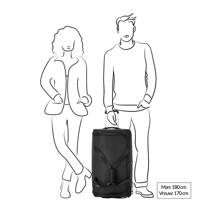 Roncato Ironik 2.0 Duffle Trolley 70 Nero 2 Roncato Ironik 2.0 Duffle Trolley 70 Nero - Afbeelding 2