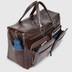 Piquadro Blue Square Duffel Bag Brown -Mode Tassen Winkel image 5549