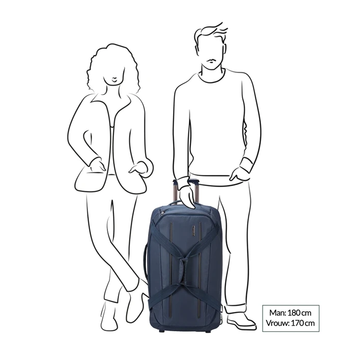 Thule Crossover 2 Wheeled Duffel Black 2 Thule Crossover 2 Wheeled Duffel Black - Afbeelding 2